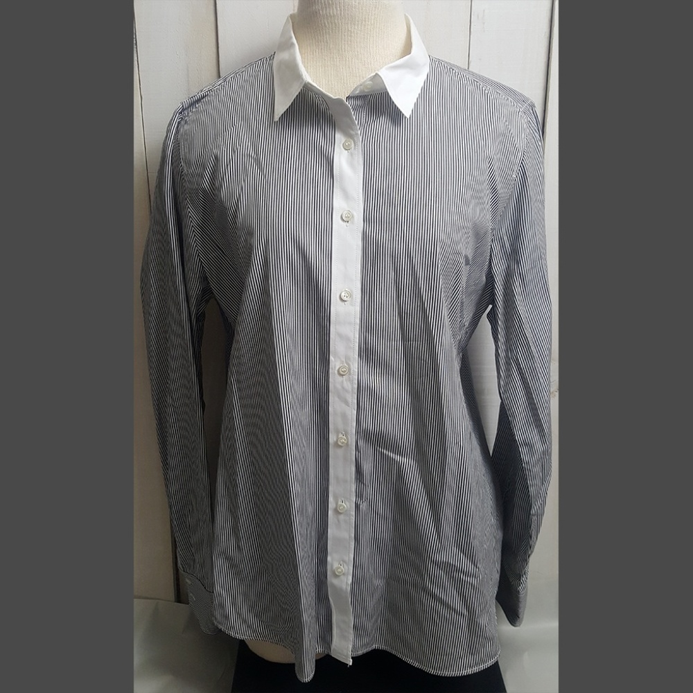 J. Crew Womens Dress Shirt Haberdashery XL Striped